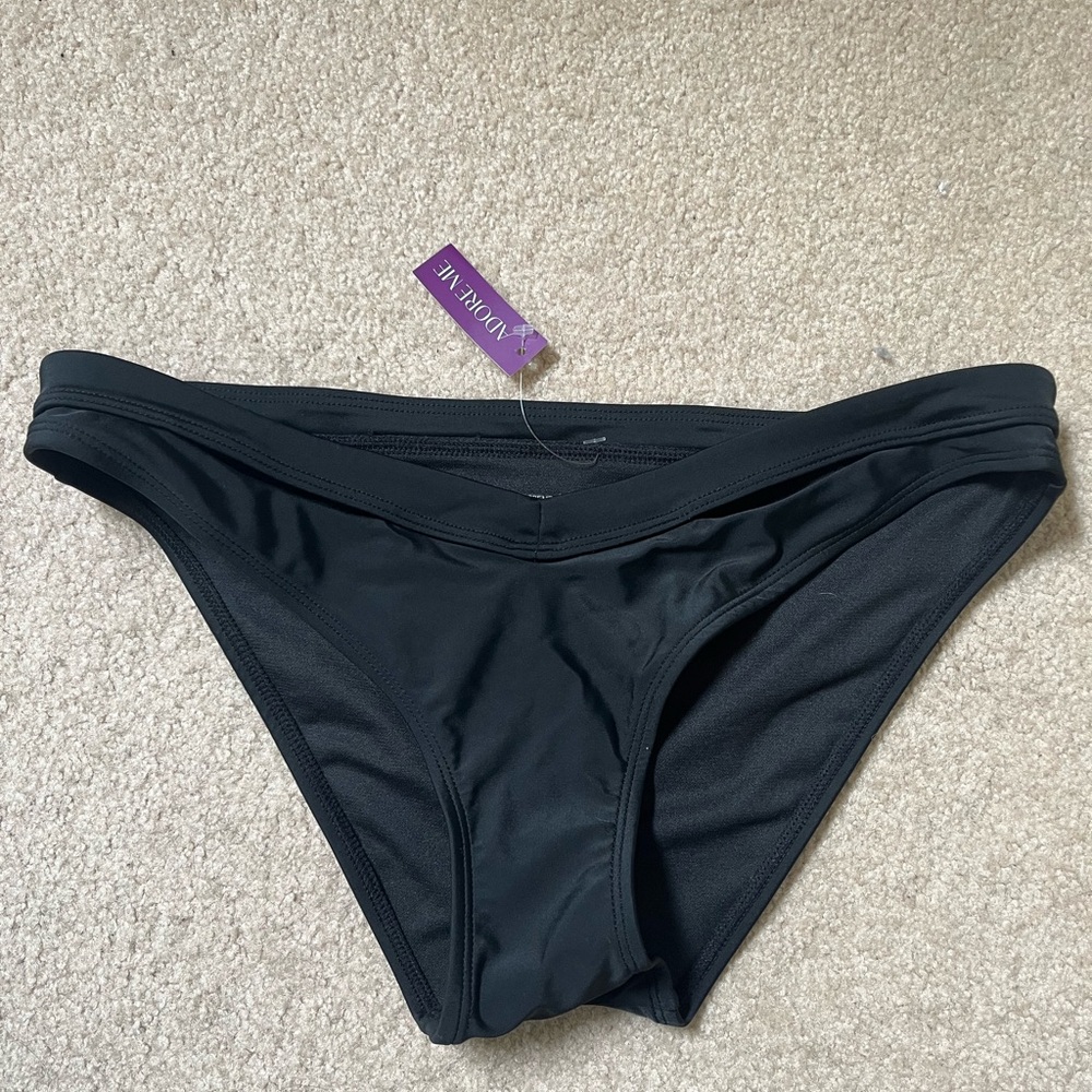 Brand New Adore Me black bikini bottoms size S #swimwear